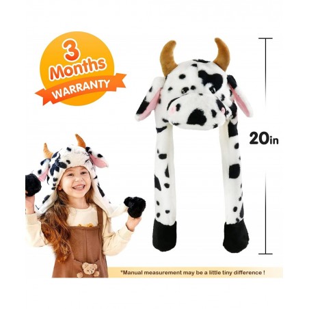 Plush Animal Hat Ear Moving Jumping Hats Funy Interactive Hat $31.19 Kids' Dress-Up Accessories