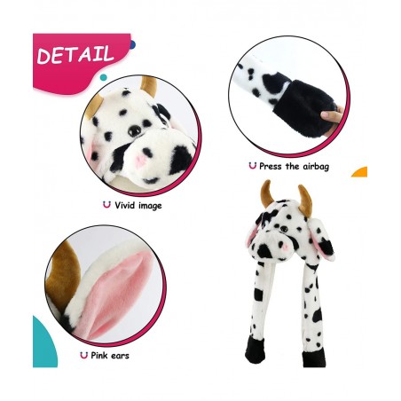 Plush Animal Hat Ear Moving Jumping Hats Funy Interactive Hat $31.19 Kids' Dress-Up Accessories