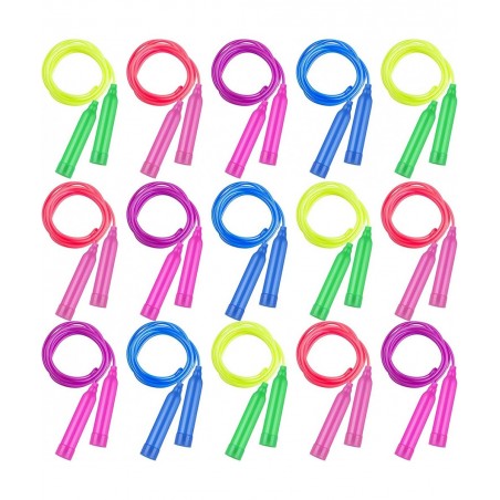 Colorful Jump Rope Set Adjustable Plastic Jump Rope Skipping Rope Outdoor Jump Ropes Great Party Favor $21.22 Kids' Fitness E...