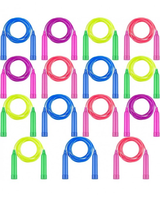 Colorful Jump Rope Set Adjustable Plastic Jump Rope Skipping Rope Outdoor Jump Ropes Great Party Favor $21.22 Kids' Fitness E...