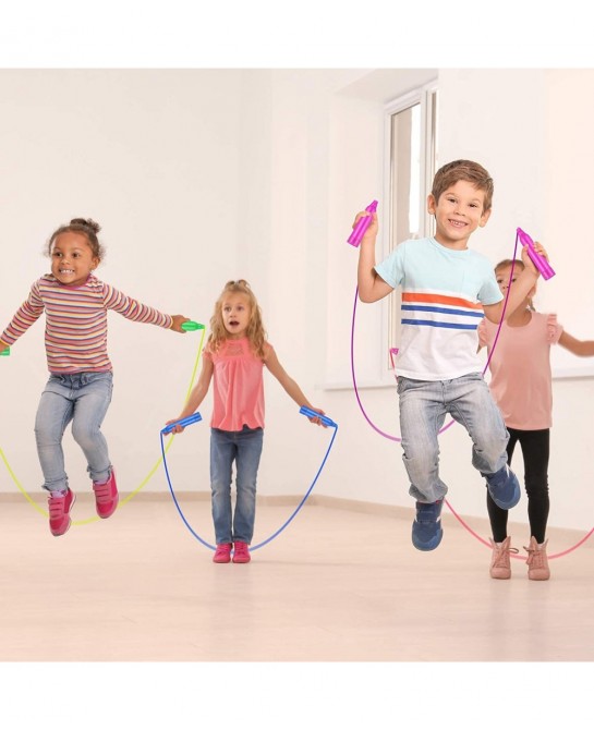 Colorful Jump Rope Set Adjustable Plastic Jump Rope Skipping Rope Outdoor Jump Ropes Great Party Favor $21.22 Kids' Fitness E...