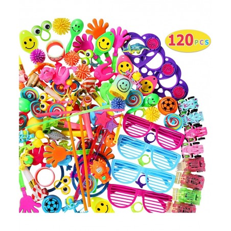 120pcs Party Favors for Kids Valentines Day Gifts Birthday Party Favors Carnival Prizes Box Goodie Bag Stuffers Classroom Rew...