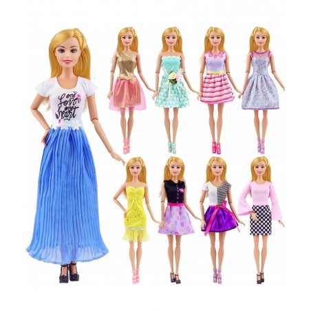5 Sets Casual Wear Clothes Mix Party Dress with 5 Pairs Shoes for 11.5 Inch Girl Doll Clothes Outfits - Fashion Handmade 11.5...