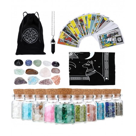 Tarot Cards Deck with Guidebook 78PCS Original Tarot Cards Deck Classic Tarot Card Decks Fortune Telling Toys with Chakra Sto...