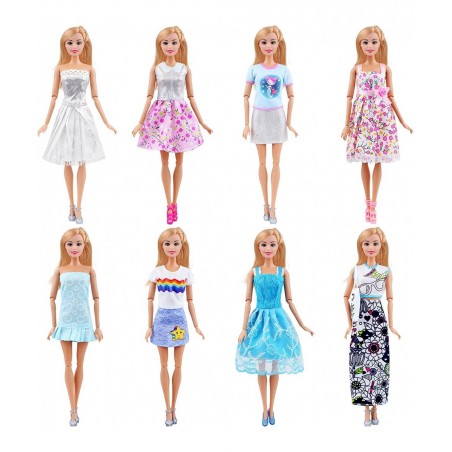 5 Sets Casual Wear Clothes Mix Party Dress with 5 Pairs Shoes for 11.5 Inch Girl Doll Clothes Outfits - Fashion Handmade 11.5...