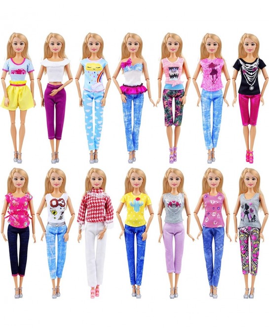 5 Sets Casual Wear Clothes Mix Party Dress with 5 Pairs Shoes for 11.5 Inch Girl Doll Clothes Outfits - Fashion Handmade 11.5...
