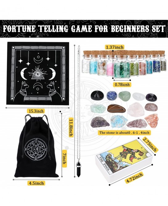 Tarot Cards Deck with Guidebook 78PCS Original Tarot Cards Deck Classic Tarot Card Decks Fortune Telling Toys with Chakra Sto...