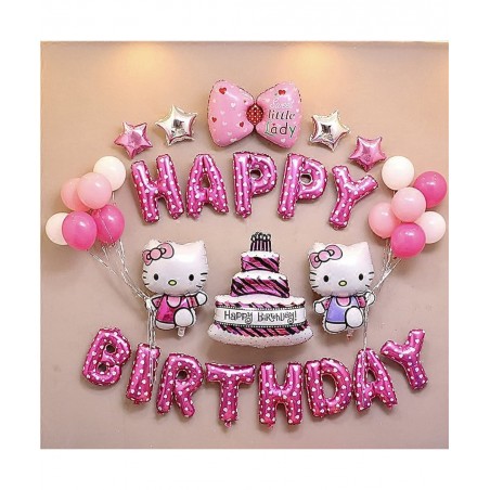 24 Pc Hello Kitty Happy Birthday Banner – Fun Set Party Supplies Decoration – Colorful party deco for Girls and Toddlers $17....