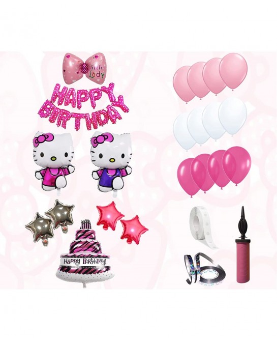 24 Pc Hello Kitty Happy Birthday Banner – Fun Set Party Supplies Decoration – Colorful party deco for Girls and Toddlers $17....