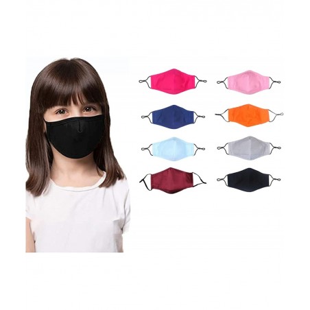 8 Pack Kids Christmas Cotton&Cloth 4-Ply Face Masks Washable Reusable Children Masks Adjustable Strap for Girls Boys Outdoor ...