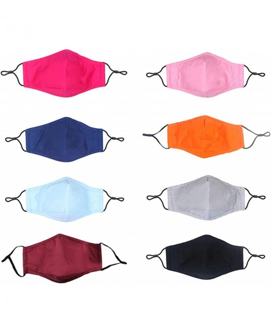8 Pack Kids Christmas Cotton&Cloth 4-Ply Face Masks Washable Reusable Children Masks Adjustable Strap for Girls Boys Outdoor ...