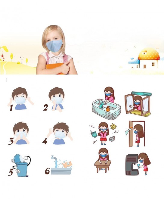 8 Pack Kids Christmas Cotton&Cloth 4-Ply Face Masks Washable Reusable Children Masks Adjustable Strap for Girls Boys Outdoor ...