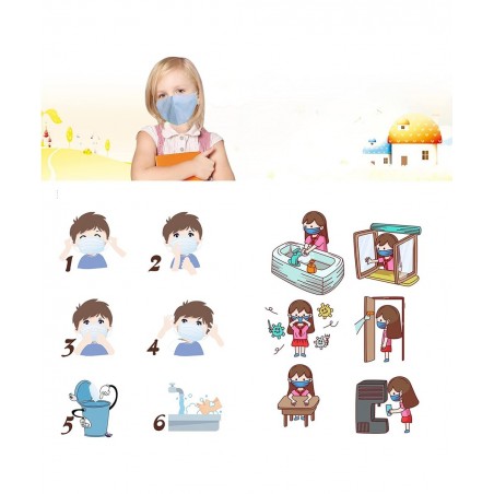8 Pack Kids Christmas Cotton&Cloth 4-Ply Face Masks Washable Reusable Children Masks Adjustable Strap for Girls Boys Outdoor ...