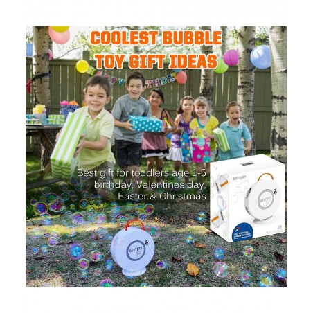 Bubble Machine for Toddlers - Kids Toys for Girls Boys Age 1 2 3 4 5 Years Old Birthday Gifts Ideas Fun Outdoor Toys Bubble M...