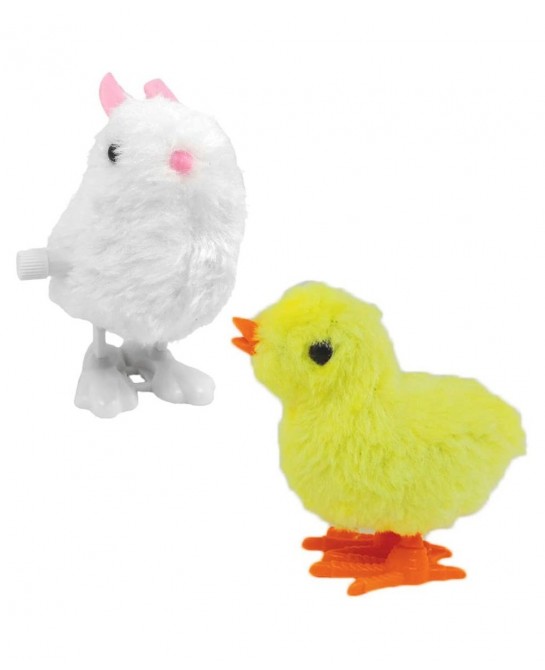 Wind Up Jumping White Bunny & Yellow Baby Chick Chicken Easter Egg 2 Pk $16.47 Spring & Wind-Up Toys