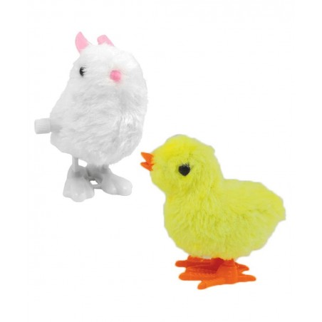 Wind Up Jumping White Bunny & Yellow Baby Chick Chicken Easter Egg 2 Pk $16.47 Spring & Wind-Up Toys