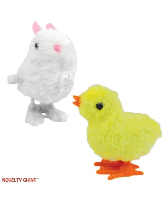 Wind Up Jumping White Bunny & Yellow Baby Chick Chicken Easter Egg 2 Pk $16.47 Spring & Wind-Up Toys