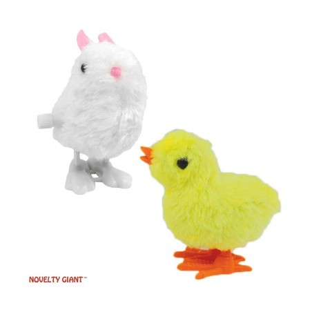 Wind Up Jumping White Bunny & Yellow Baby Chick Chicken Easter Egg 2 Pk $16.47 Spring & Wind-Up Toys
