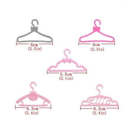 60 Pcs Mini Doll Clothes Hangers Plastic Mixed Little Hangers Doll Clothes Accessories for 11.5 inch Doll $16.60 Doll Accesso...