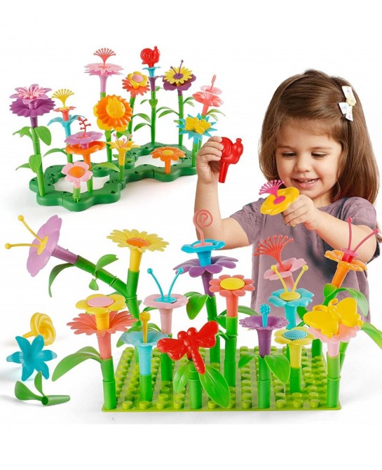 STEM Toddler Toys for Age 3 4 5 6 Year Old Girls - Flower Garden Building Toys for Preschool Educational Activity Birthday Gi...