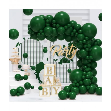 Dark Green Latex Balloon Garland Kit 100PCS 18In 12In 10In 5In Arch Garland For Festival Picnic Wedding Graduation Christmas ...