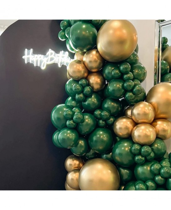 Dark Green Latex Balloon Garland Kit 100PCS 18In 12In 10In 5In Arch Garland For Festival Picnic Wedding Graduation Christmas ...