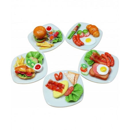 Mixed 5 Assorted Dollhouse Miniature Food Tiny Food Dollhouse Accessories for Collectibles $29.82 Dollhouse Accessories