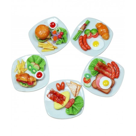 Mixed 5 Assorted Dollhouse Miniature Food Tiny Food Dollhouse Accessories for Collectibles $29.82 Dollhouse Accessories