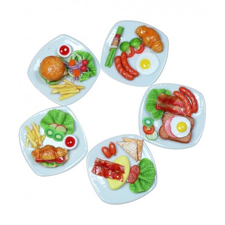 Mixed 5 Assorted Dollhouse Miniature Food Tiny Food Dollhouse Accessories for Collectibles $29.82 Dollhouse Accessories