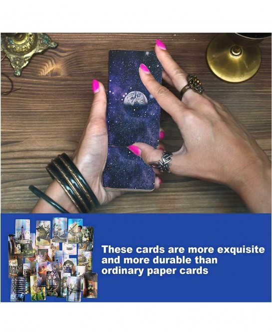 Entertainment Tools Witch Tarot Cards Deck Future Telling Game with Colorful Case Hologram Paper English Divination Card Unkn...