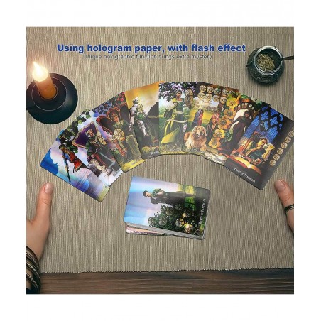 Entertainment Tools Witch Tarot Cards Deck Future Telling Game with Colorful Case Hologram Paper English Divination Card Unkn...
