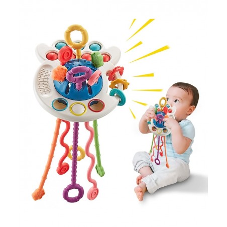 Baby Toys Food Grade Silicone Pull String Toys&Sensory Toys&Montessori Toys for 18+ Months $26.36 Early Development & Activit...
