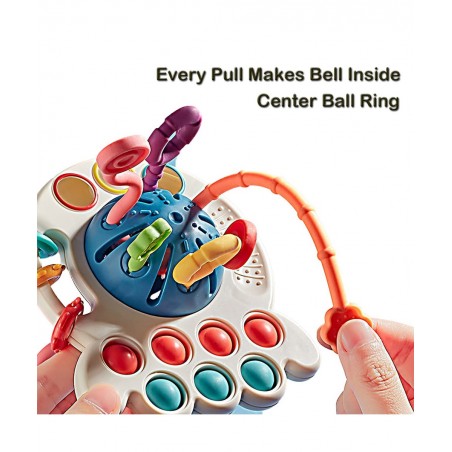 Baby Toys Food Grade Silicone Pull String Toys&Sensory Toys&Montessori Toys for 18+ Months $26.36 Early Development & Activit...