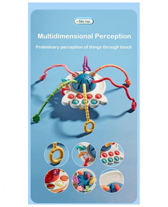 Baby Toys Food Grade Silicone Pull String Toys&Sensory Toys&Montessori Toys for 18+ Months $26.36 Early Development & Activit...