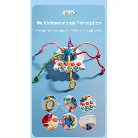Baby Toys Food Grade Silicone Pull String Toys&Sensory Toys&Montessori Toys for 18+ Months $26.36 Early Development & Activit...