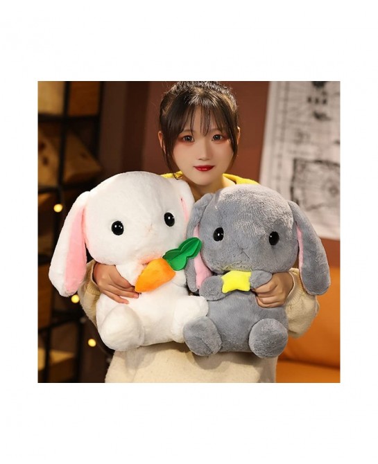 Bunny Stuffed Animal Toys 16 inch Plush Rabbit Doll Soft and Cute Stuffed Bunny Pillows Plush Bunny Gift for Girls Grey $18.9...