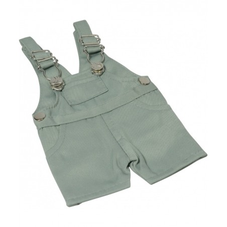 Set of 3 Twill Overalls: Pink Grey and White $23.51 Doll Accessories