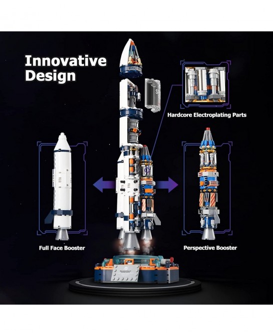 Space Exploration Rocket Building Toys Collectible Display Model Set Ideas Gift for Adults Boys Girls Age 8+（863 Pieces） $80....