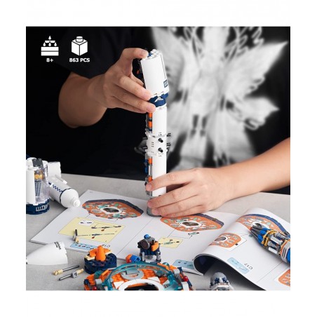 Space Exploration Rocket Building Toys Collectible Display Model Set Ideas Gift for Adults Boys Girls Age 8+（863 Pieces） $80....