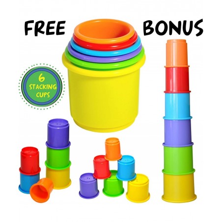 Pound a Ball Toy for Toddlers + 6 Stacking Cups for 1 Year Old Boy & Girl Developmental Fun and Learning Toddler Birthday Gif...