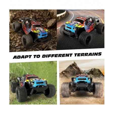 RC Cars RC Trucks for Kids Adults 1:18 Scale 38km/h 4WD High Speed Remote Control Car 2.4 Ghz All Terrain Remote Control Mons...