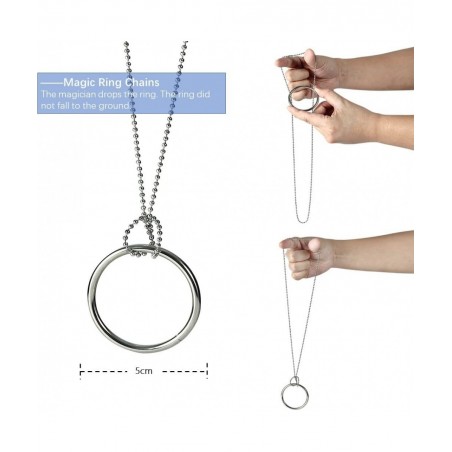Magic Tricks Kit Including 4 Classic Tricks - Bite Coin Bite Cookies Disappearing Silk Fake Thumb Tip Magic Ring Chains for S...