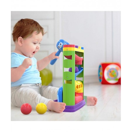 Pound a Ball Toy for Toddlers + 6 Stacking Cups for 1 Year Old Boy & Girl Developmental Fun and Learning Toddler Birthday Gif...