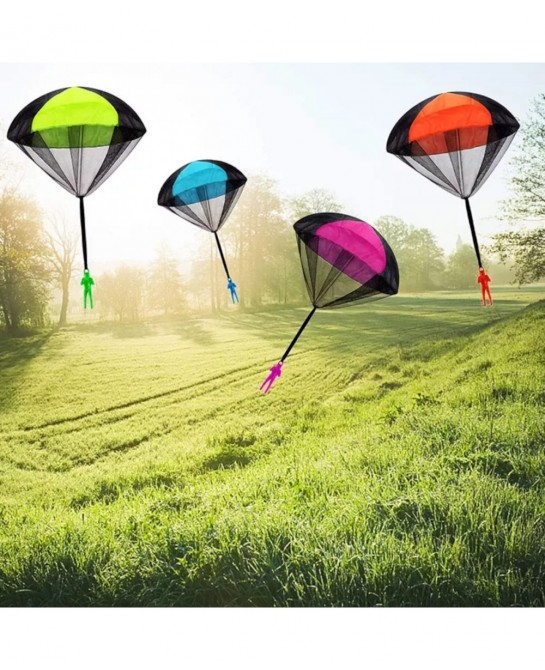 Parachute Toy Tangle Free Throwing Toy Parachute Outdoor Children's Flying Toys No Battery nor Assembly Required (4 Pieces Se...