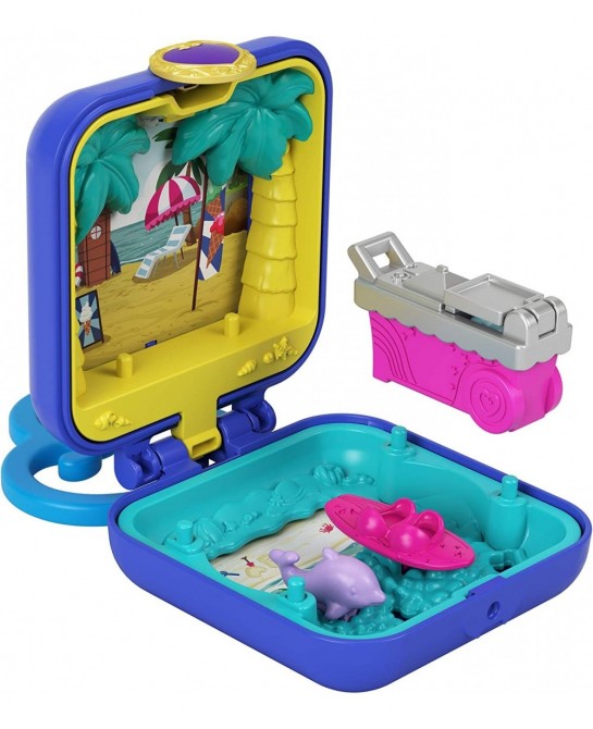 Shani Tropical Beach Compact with Mobile Ice Cream Cart Surfboard Dolphin Figure Photo Customization Micro Shani Doll & Stick...