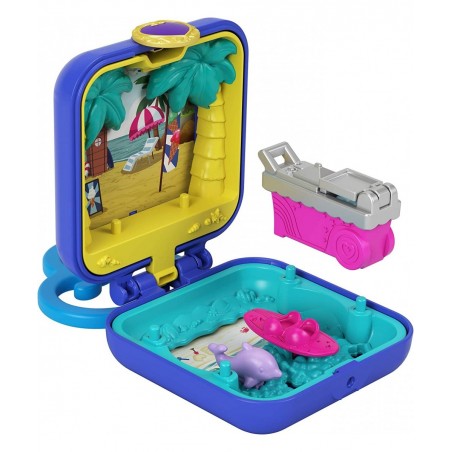 Shani Tropical Beach Compact with Mobile Ice Cream Cart Surfboard Dolphin Figure Photo Customization Micro Shani Doll & Stick...