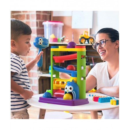 Pound a Ball Toy for Toddlers + 6 Stacking Cups for 1 Year Old Boy & Girl Developmental Fun and Learning Toddler Birthday Gif...