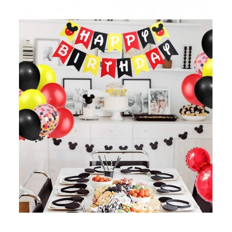 Cartoon Mouse Theme 2nd Birthday Party Decoration Set - Oh Twodles Second Birthday for Boy Cartoon Mouse Balloon Happy Birthd...