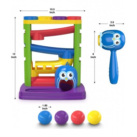 Pound a Ball Toy for Toddlers + 6 Stacking Cups for 1 Year Old Boy & Girl Developmental Fun and Learning Toddler Birthday Gif...