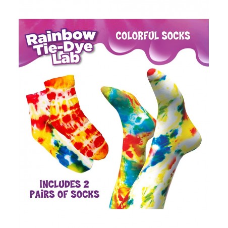 Ooze Labs Rainbow Tie-Dye Lab STEM Experiment Activity Kit | Design & Make Your Own Tie-Dye Socks & Scrunchies | Explore The ...